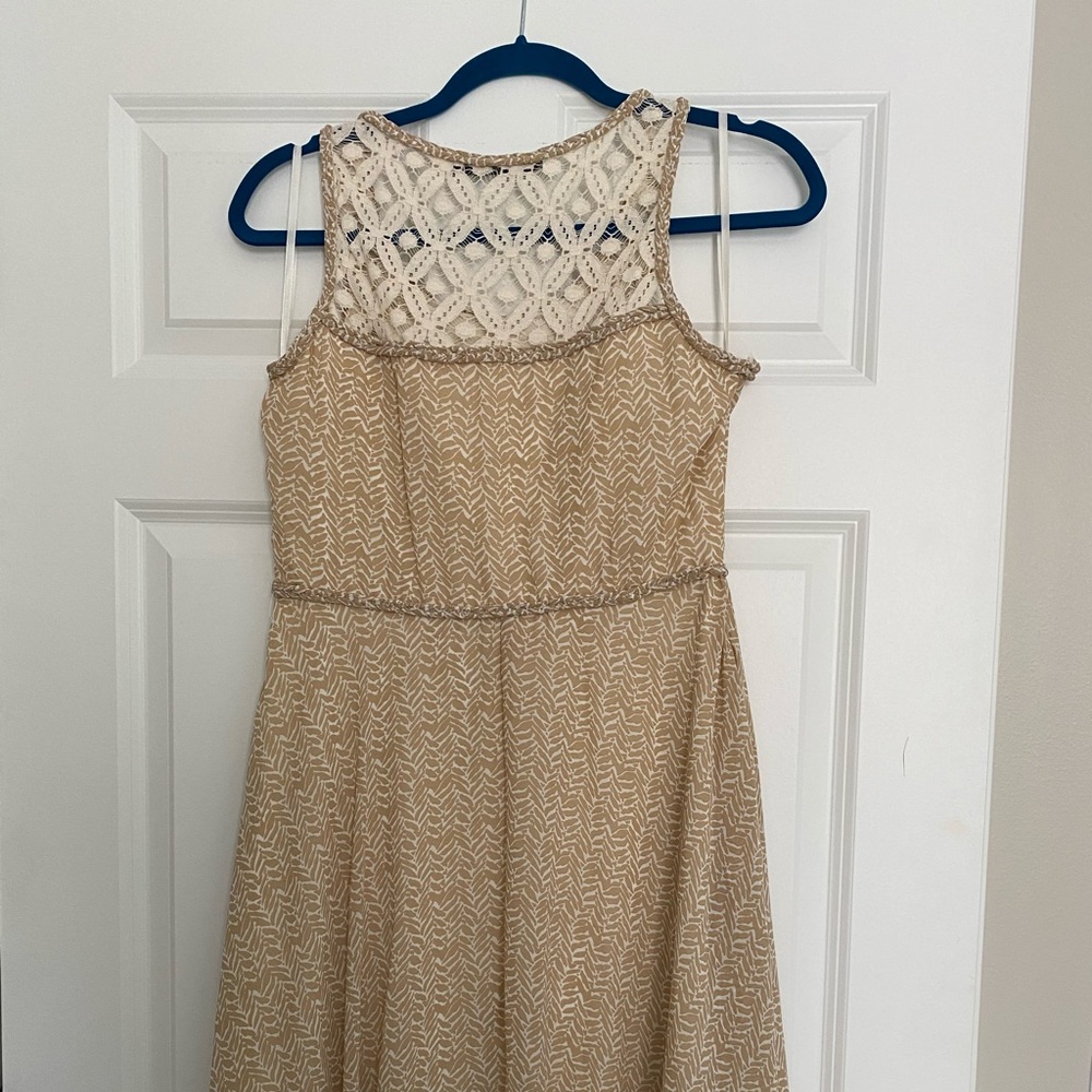 Doe & Rae cream chiffon dress